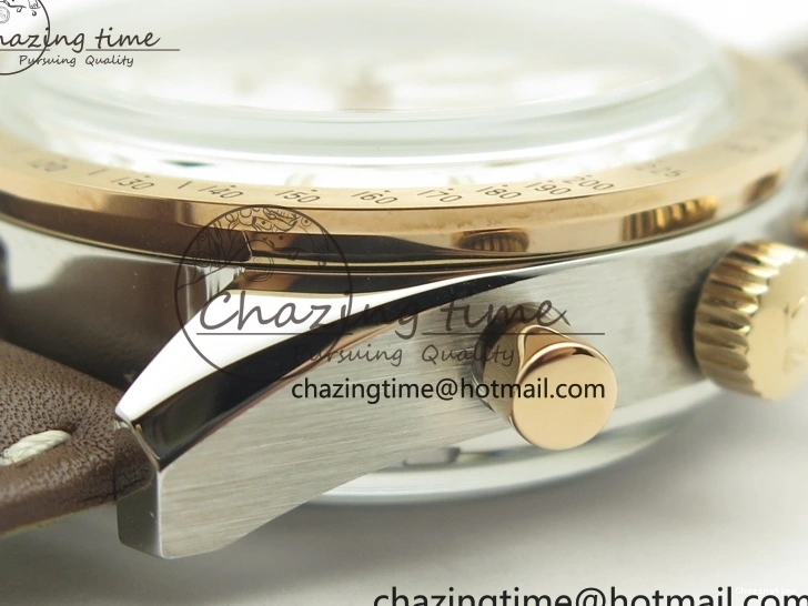 0324 Minimalist Speedmaster ’57 Co-Axial SS RG OMF 1:1 Best Edition White Dial On Leather Strap A9300 (Free Leather Strap) 8072